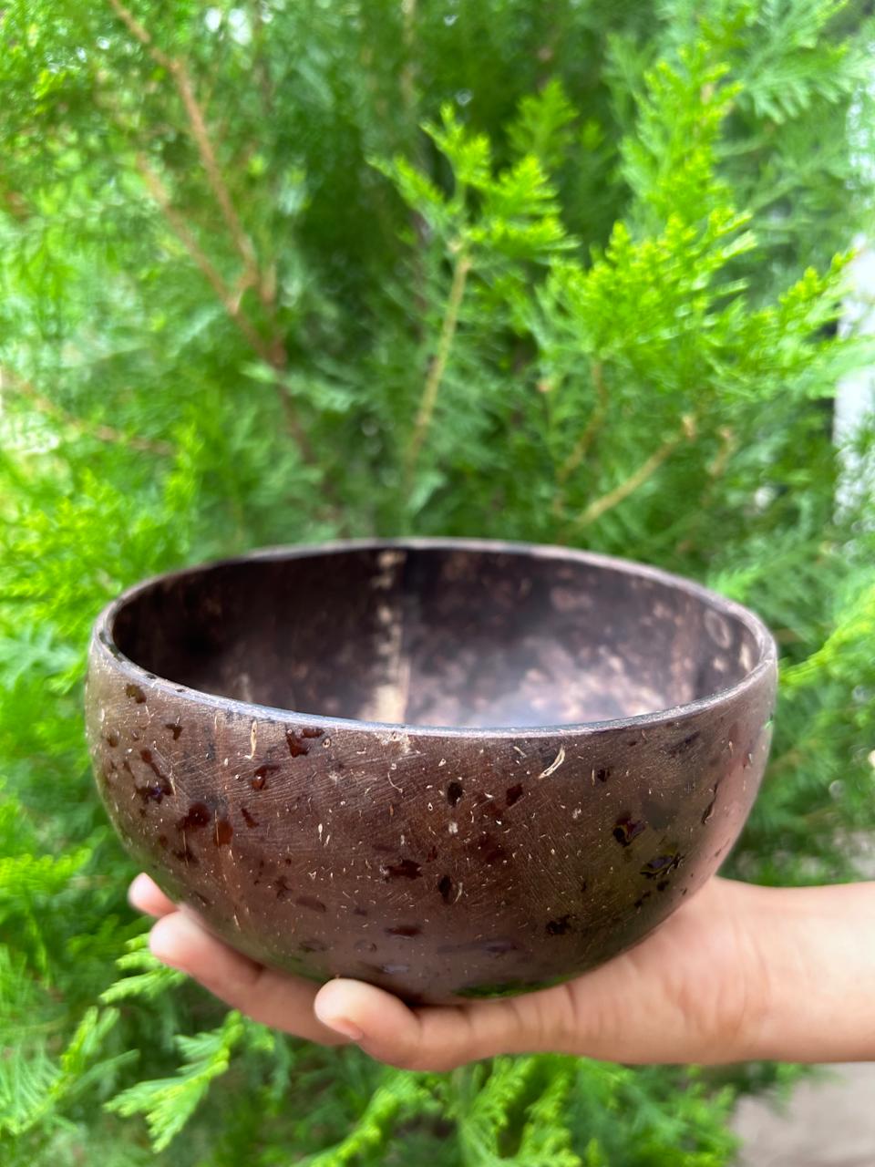 Natural Coconut Shell Bowl – Eco-Friendly & Handcrafted