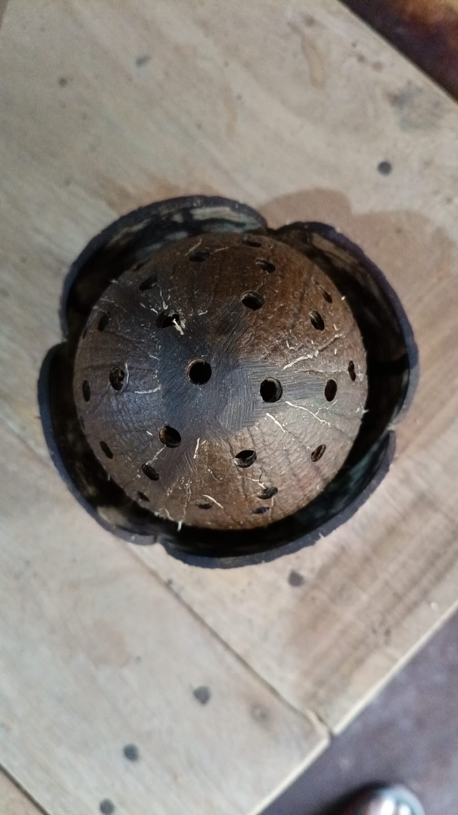 Eco-Friendly Wooden Dhoop Holder – Natural & Elegant Incense Stand