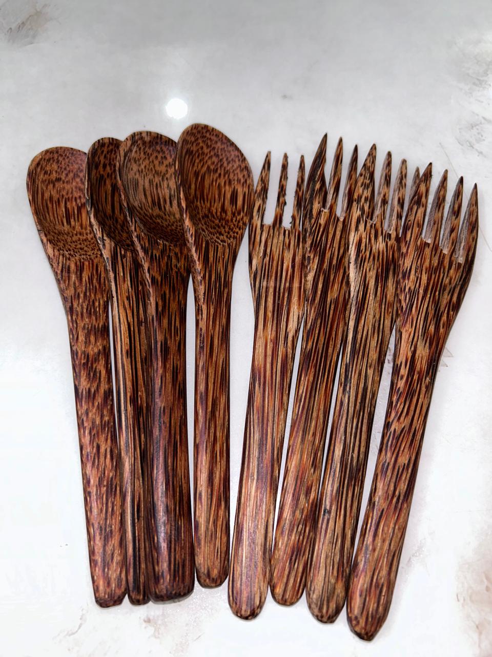 Eco-Friendly Wooden Spoon & Fork Set – Sustainable & Stylish