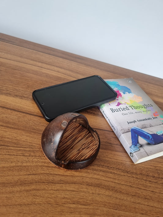 Eco-Friendly Coconut Shell Mobile Holder – Sustainable & Stylish