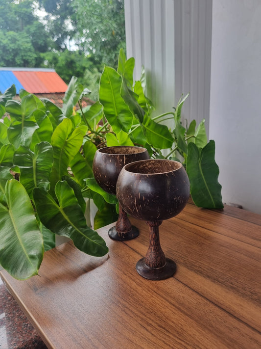Sustainable Elegance: Coconut Shell Wine Glass